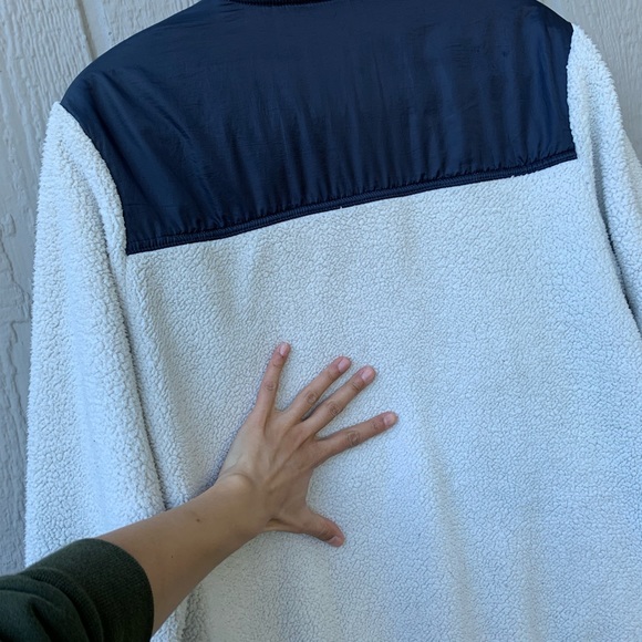 Champion sherpa color block jersey style zip up sporty jacket sweater - Picture 12 of 16